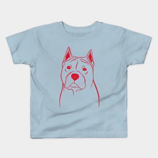 American Staffordshire Terrier (Blue and Red) Kids T-Shirt